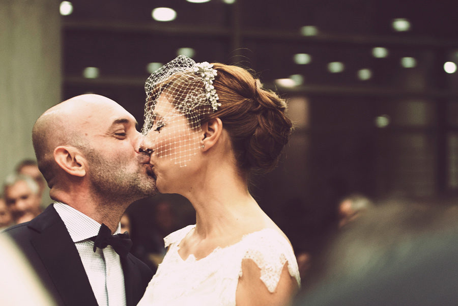 May the groom kiss the bride. Town hall. Couple in love. Happy life, finally married, couple, bride and groom. Civil wedding in Thessaloniki, Greece. Layer Photography. Alepa Katerina