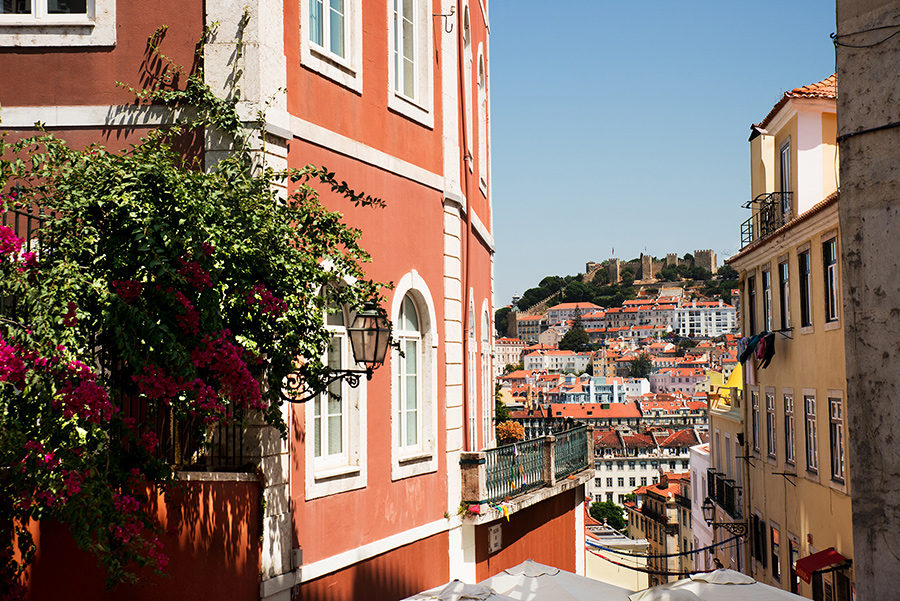 Walking in the small streets and ancient houses of Alfama, Portugal. Alepa Katerina . Layer Photography