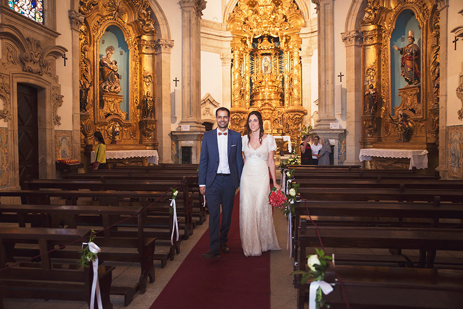 Couple in the church.Their married. Friends, happiness. Couple, Groom and Bride.Santuário de Nossa Senhora dos Remédios, Shrine of Our Lady of Remedies the cathedral in Lamego.Portugal . Layer Photography. Alepa Katerina